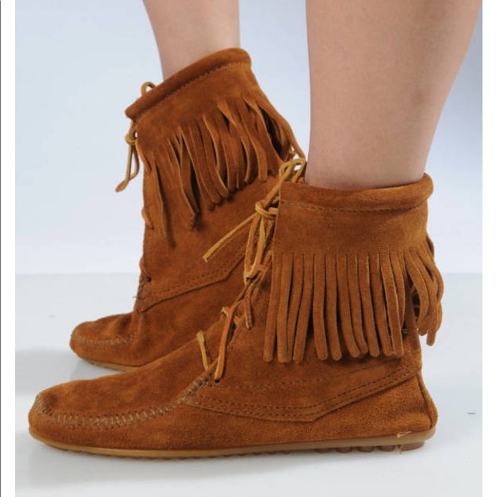 Minnetonka Brown Booties